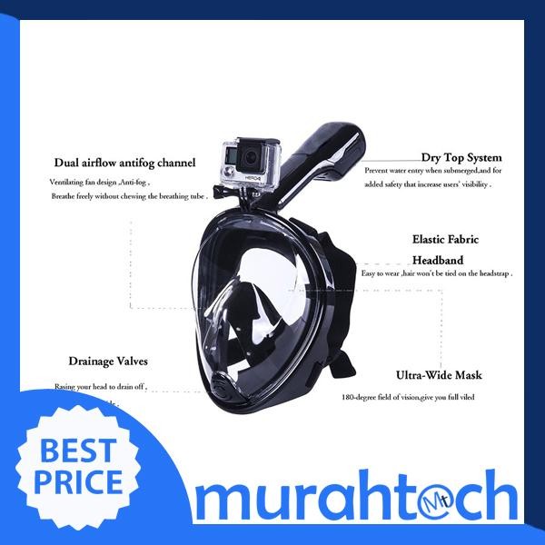 Snorkel Full Face / Snorkeling Full Face / Diving Mask Easy Breath