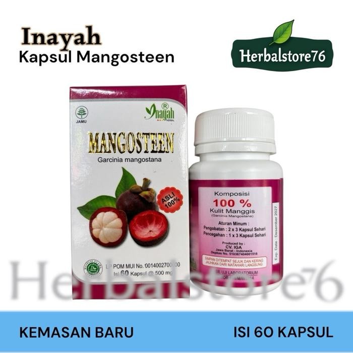 MANGOSTEEN KAPSUL KULIT MANGGIS INAYAH ISI 60 KAPSUL