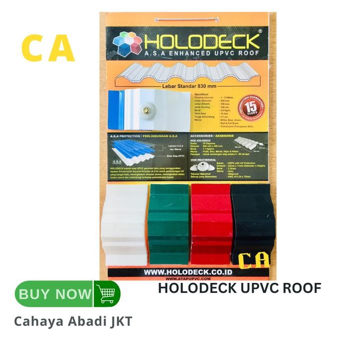 Atap Upvc Merah Holodeck Per Meter