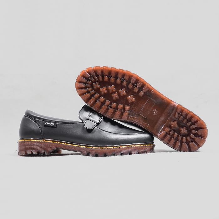 Sepatu Formal Unisex Casual Pantofel Slip On Prodigo Belida Hitam