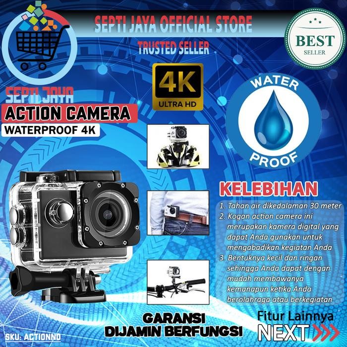 c.oGan- Sportcam Kogan Kamera Action Hd 1080P Anti Air Kedalaman 30 Meter Ori