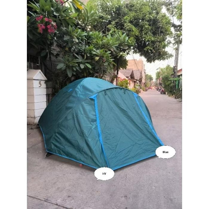 Pinnacle Outdoor - Tenda Camping Hy Bc 4 Double Layer Frame Fiber Kapasitas 4 - 5 Orang Outdoor