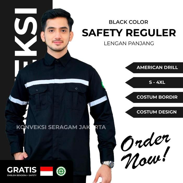 JUMBO - Baju Wearpack Kemeja Safety K3 Proyek Tambang Lengan Panjang