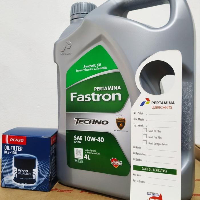 PAKET OLI FASTRON TECHNO 10W-40 GALON 4 L + FILTER OLI TOYOTA DAIHATSU