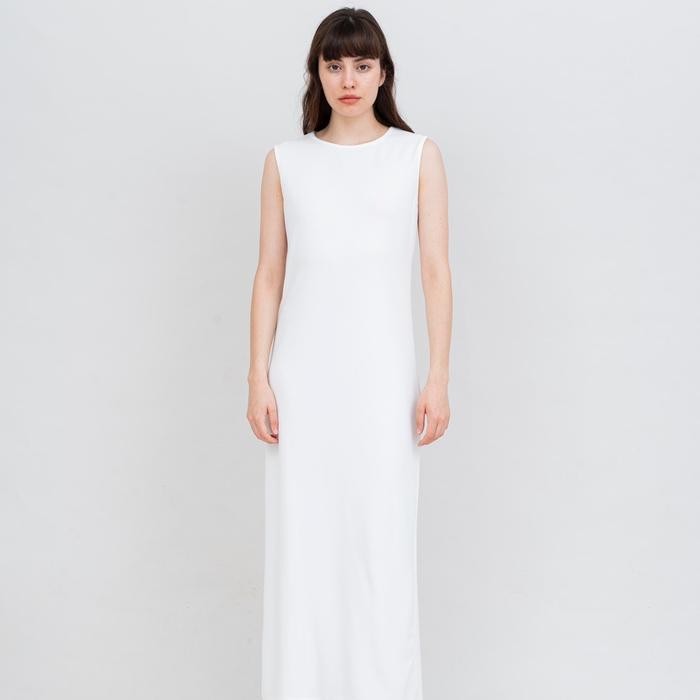 KirimCpT- Inner Dress Span Casual Spandex Baju Wanita Panjang Gamis Muslim