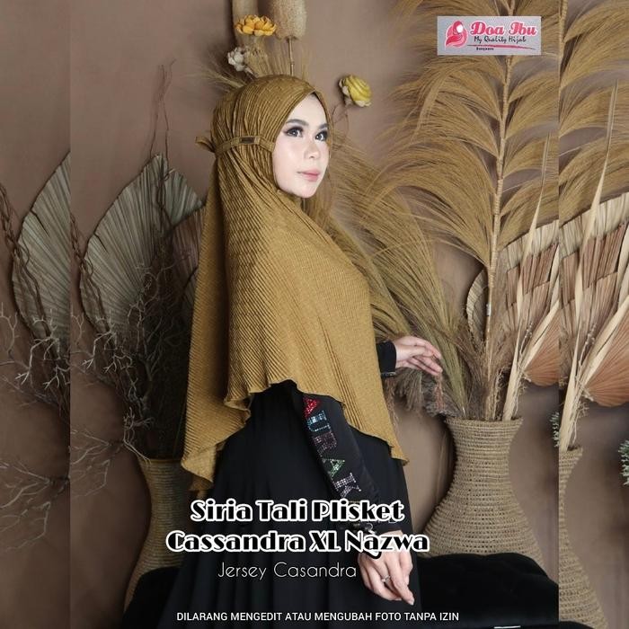 KirimCpT- Siria Tali Plisket Cassandra Xl Nazwa Hijab Instan Original Doa Ibu