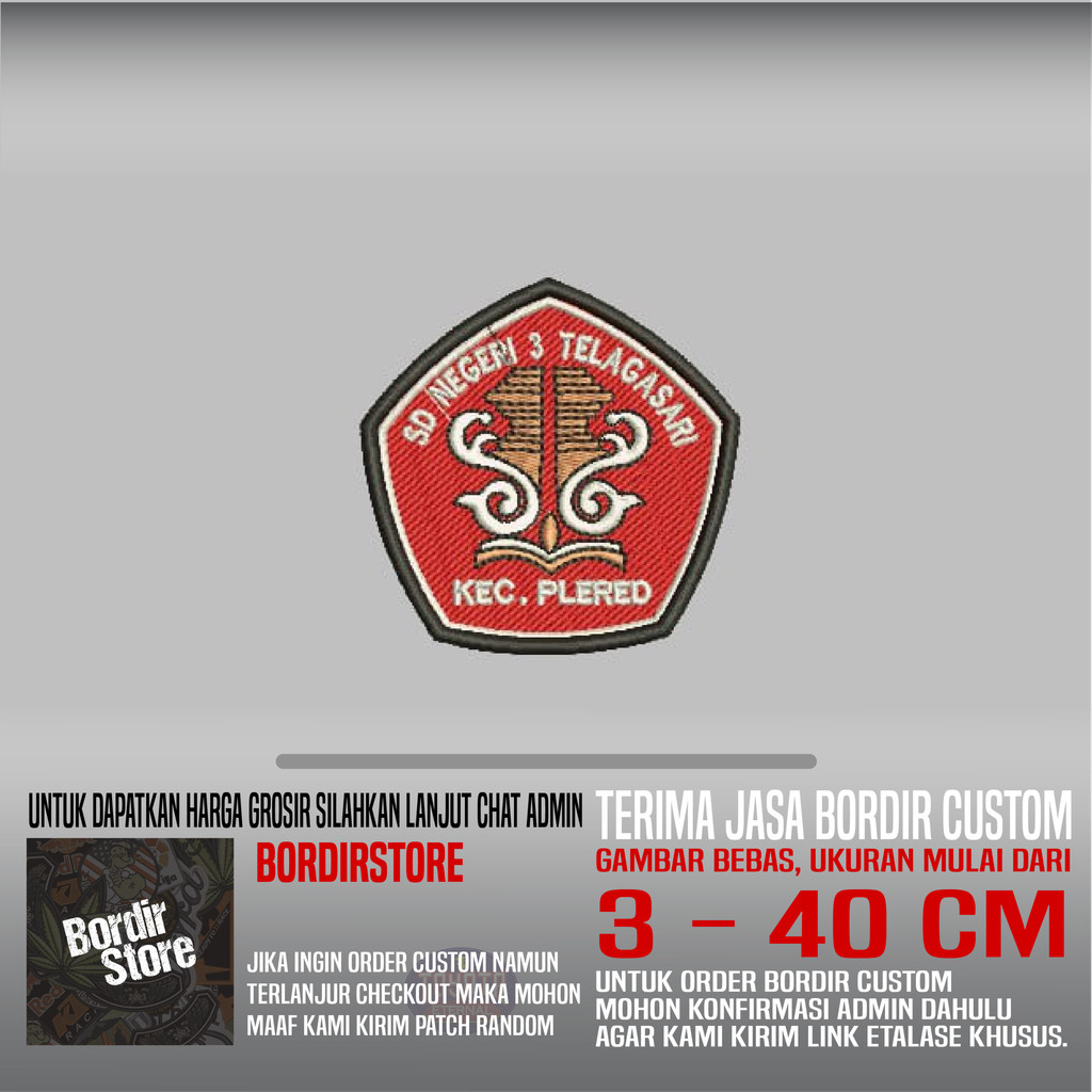 SDN 3 TELAGASARI KEC PLERED BS-961 PATCH BORDIR LOGO/EMBLEM