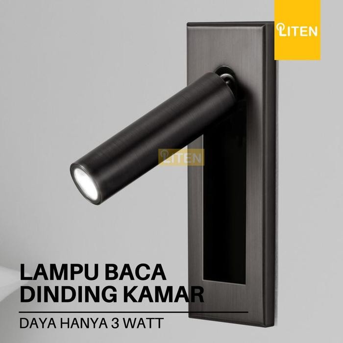 BERKUALITAS Lampu Baca Dinding Kamar Tidur Ranjang / Bedside Wall Lamp 3 watt 3w 3 w / Lampu Baca