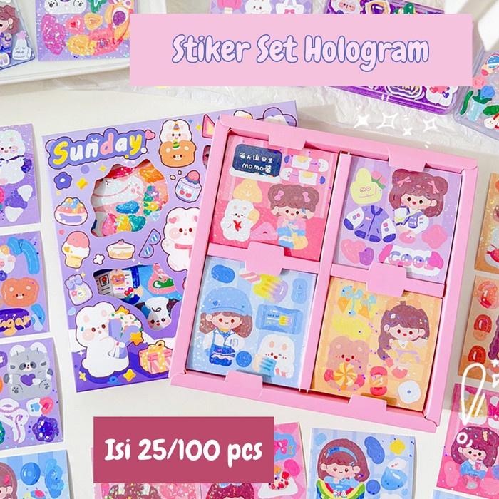 Stiker Sticker Hologram Lucu Kartun Momo Karakter Anak Korea St0069 Paper Pasti Ori