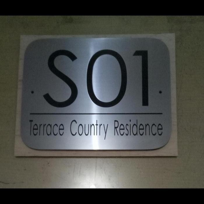 nomor rumah stainless etching 25x30cm