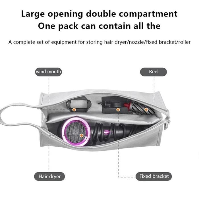 2583- Livchic Tas Pouch Catokan Hair Dryer Storage Bag Triangle Tempat Catokan Curling Iron
