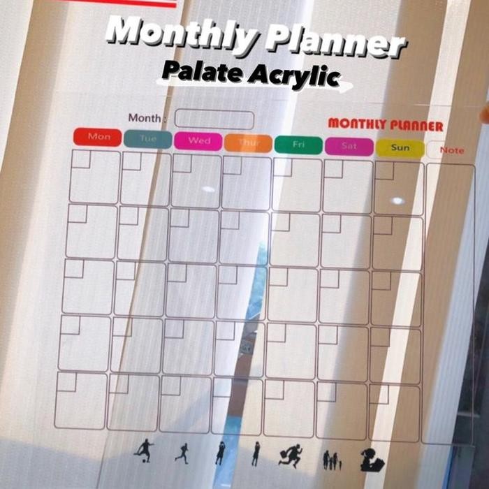 PROMO Acrylic/Akrilik Monthly Planner/Weekly Planner/Daily Planner