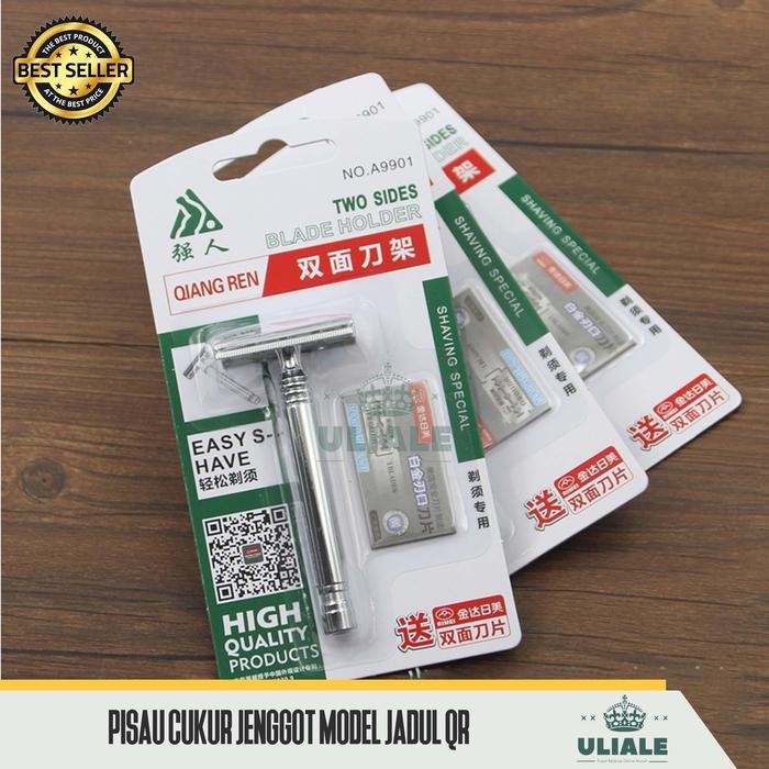 om3r- Pisau Cukur Kumis Pisau Cukur Jenggot Razor Model Jadul Isi Silet Qr1