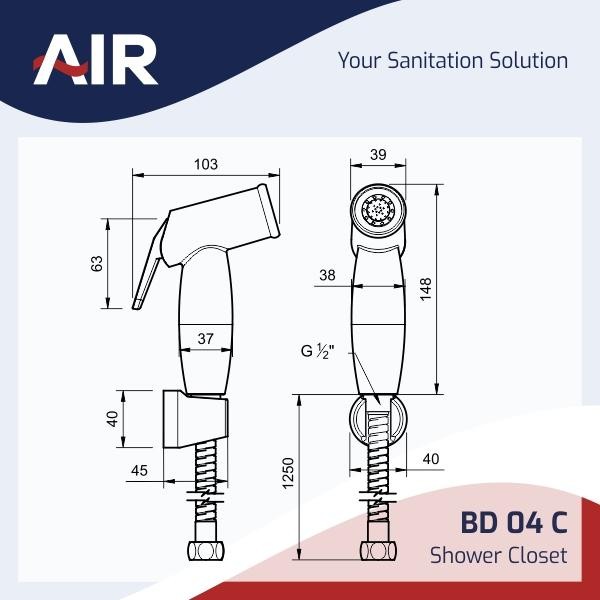 BisAiNstan- Air Toilet Shower Jet Washer Jet Shower Bidet Spray Semprotan Cebok Bilas Kloset