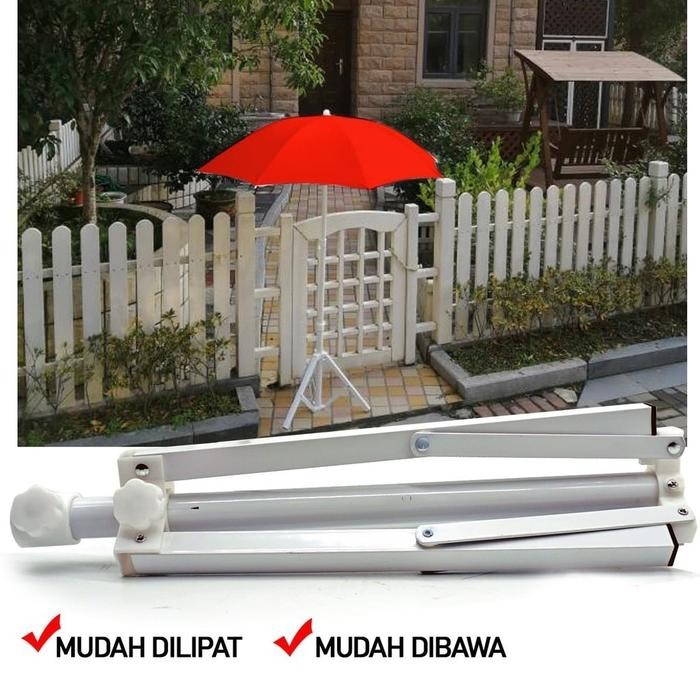 Besar Kaki Tripod Utk Payung 180Cm,200Cm,220Cm,240Cm Penyangga Dudukan Payung Tenda Taman Pantai