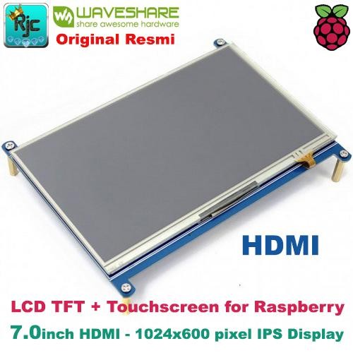 focx- Lcd Waveshare 7" 7 Inch Hdmi Tft Lcd Resitive Touchscreen Raspberry