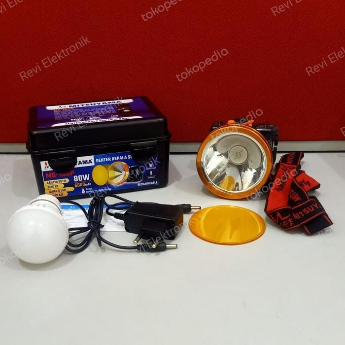 TERMURAH MS 160P, Senter kepala headlamp 50 Watt Mitsuyama