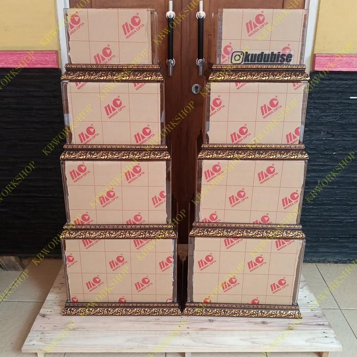 Kotak Hantaran Akrilik paket murah isi 8 free packing kayu