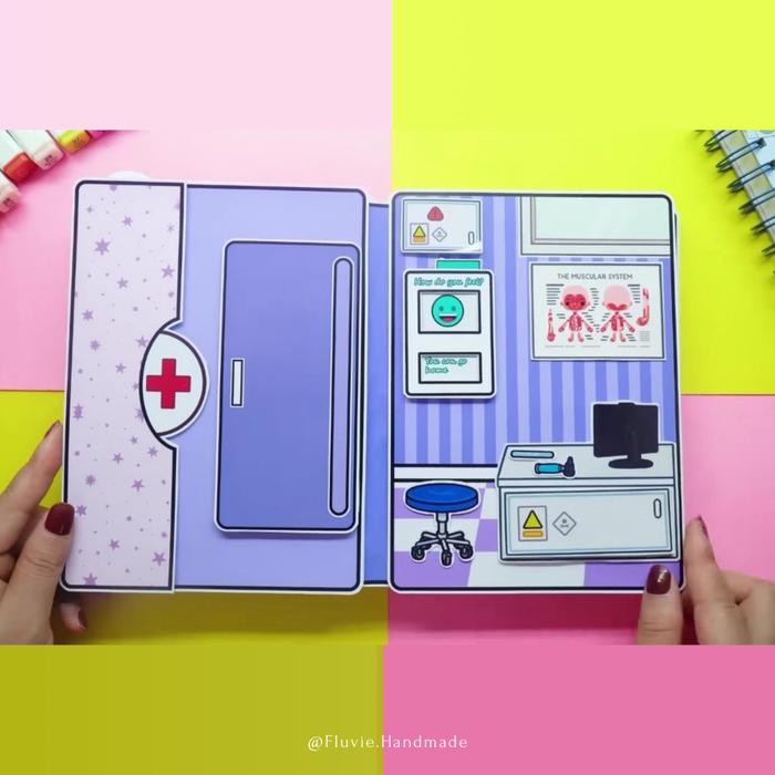 Toca Boca Hospital Paper Doll Quite Book