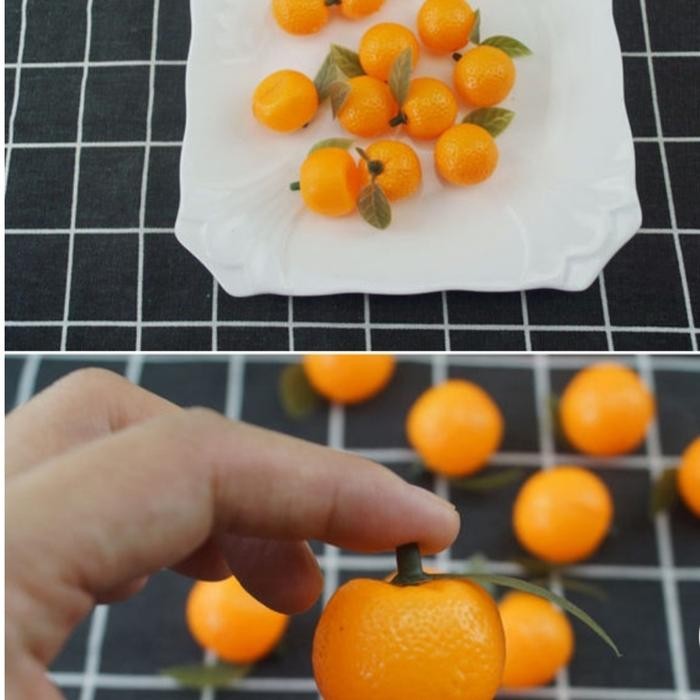 hiasan jeruk kecil pajangan vas jeruk mini jeruk imlek jeruk santang