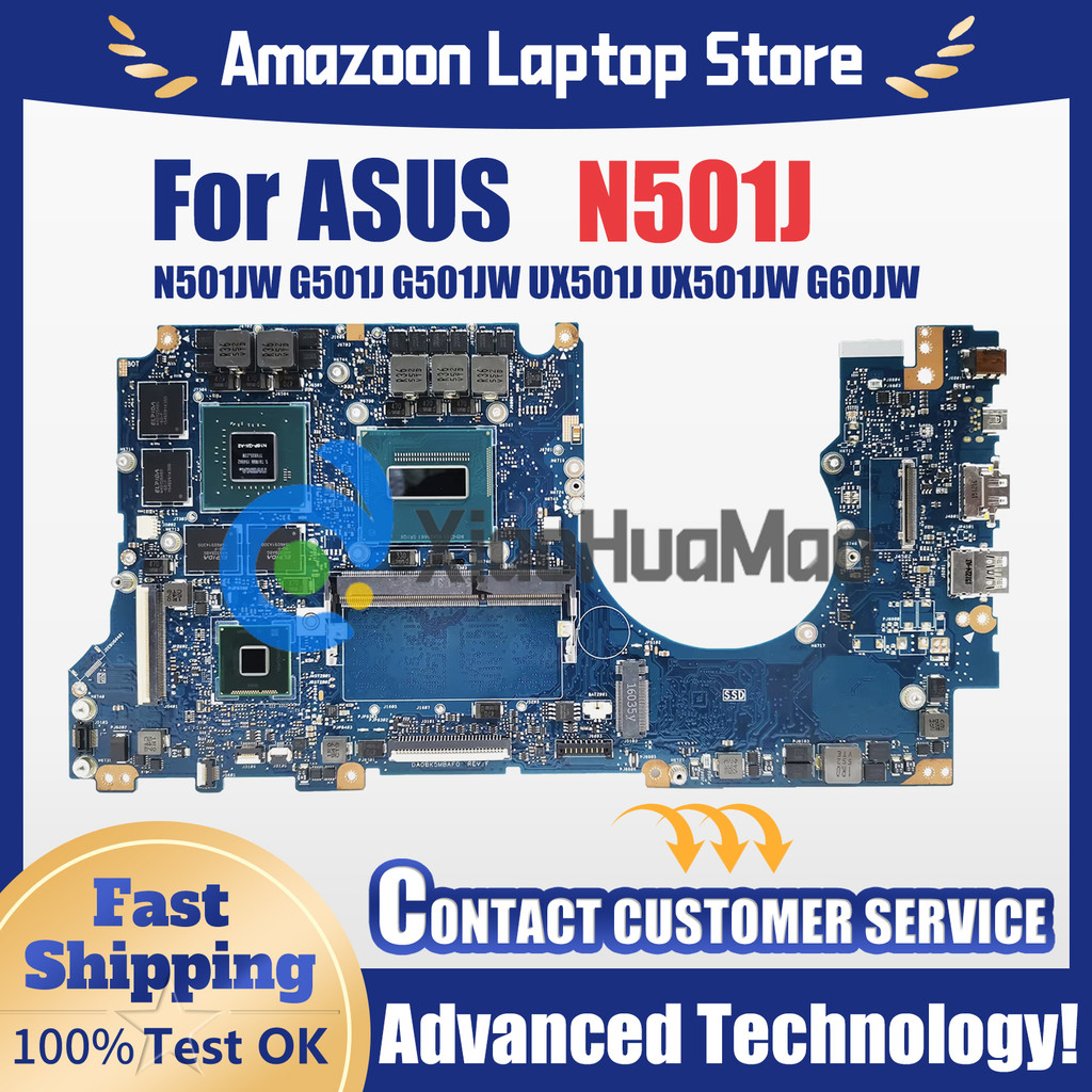 Casing Laptop N501JW/G501JW Mainboard For ASUS N501JW G501J UX501J UX501JW G60JW Laptop Motherboard 