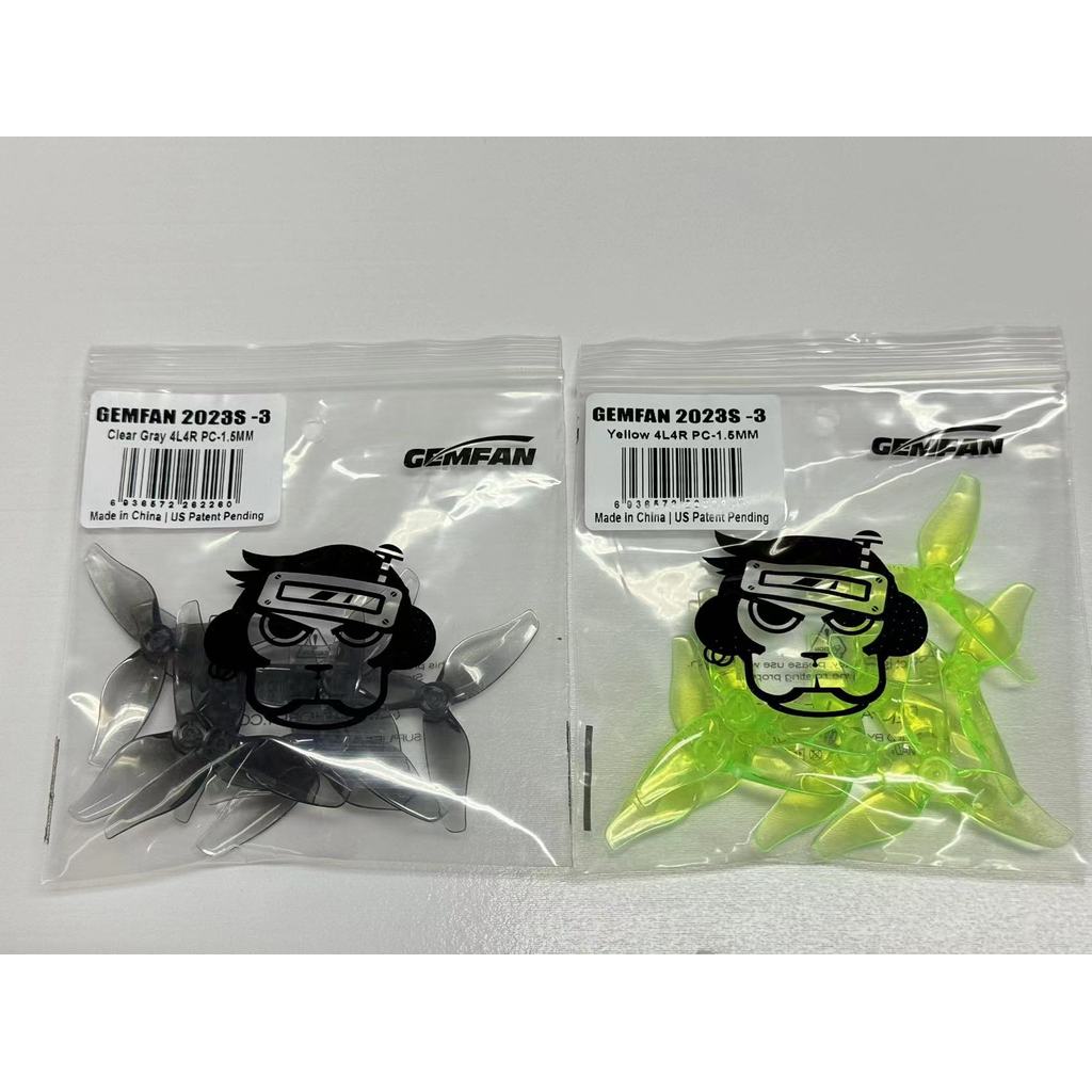 New 4Pairs Gemfan Hurricane 2023s 2X2.3X3 3-Blade Toothpick Propeller 1.5mm for RC FPV Racing