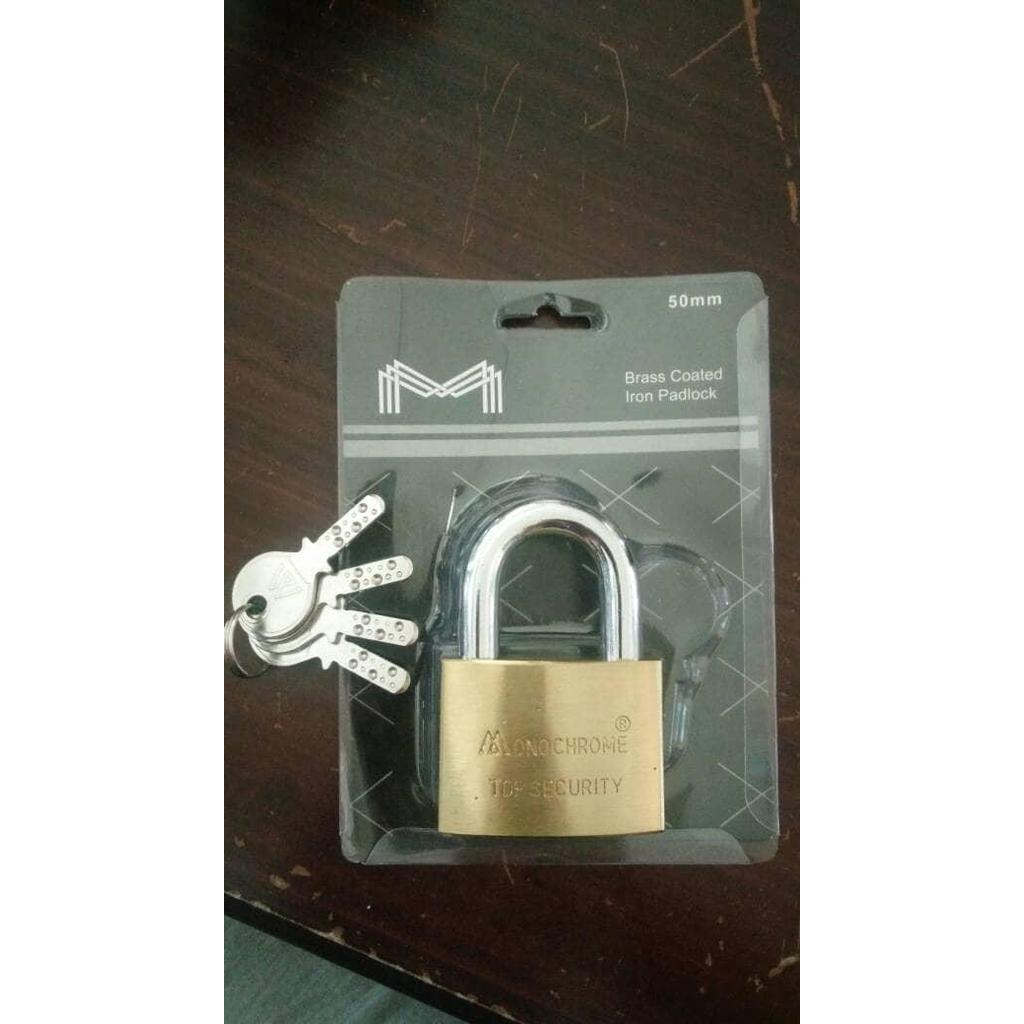 TERMURAH gembok/gembok kuning / gembok kunci komputer/gembok leher pendek 50mm