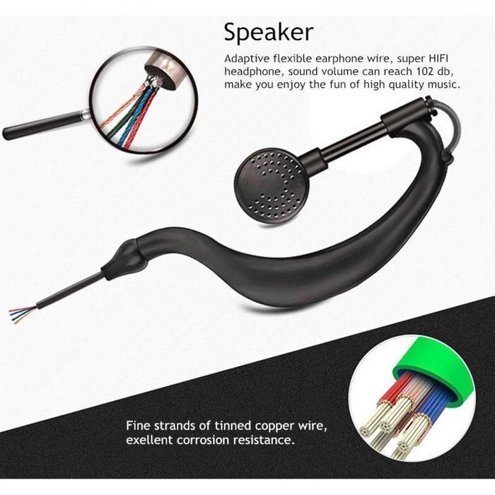 NEW EARPHONE WALKIE TALKIE WLN KD C1 C50 C51 C56 HEADSET HT WLN C1 hitam