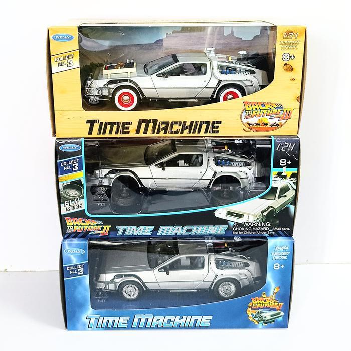 Diecast Welly 1:24 Delorean Time Machine - Back To The Future Terbaru !!!