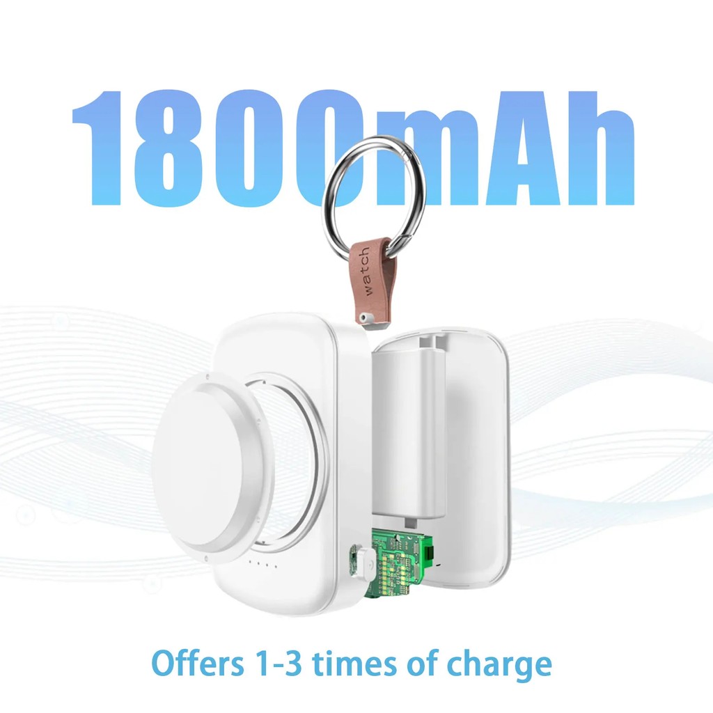 1800mAh Magnetic Wireless Portable Watch Charger for Samsung Galaxy Watch 8/7 Classic 5/4 Pro/3