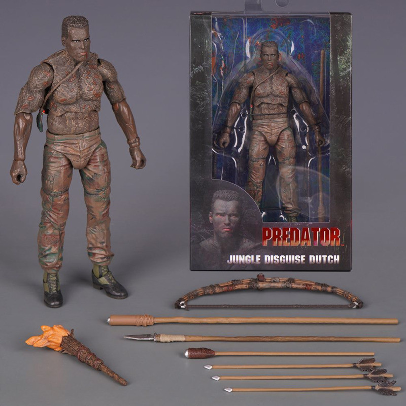 NECA Predator Jungle Extraction Dutch Action Figure Predator 30th Anniversary Encounter Dutch