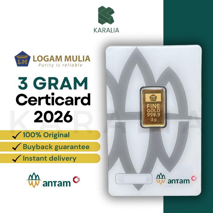EMAS ANTAM 3 GRAM LM LOGAM MULIA ANTAM 3 GRAM SERTIFIKAT TERBARU