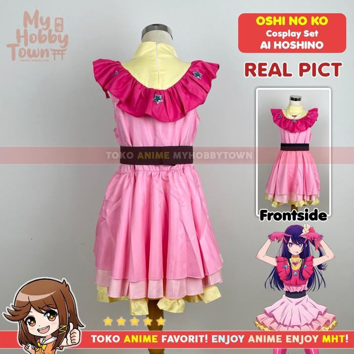 Kostum Cosplay Anime Oshi no Ko Ai Hoshino Idol Cewek Perempn