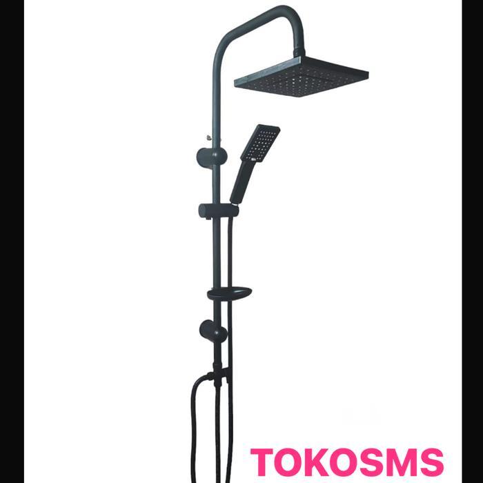 Shower tiang column hitam Shower mandi tiang coloum black sower set