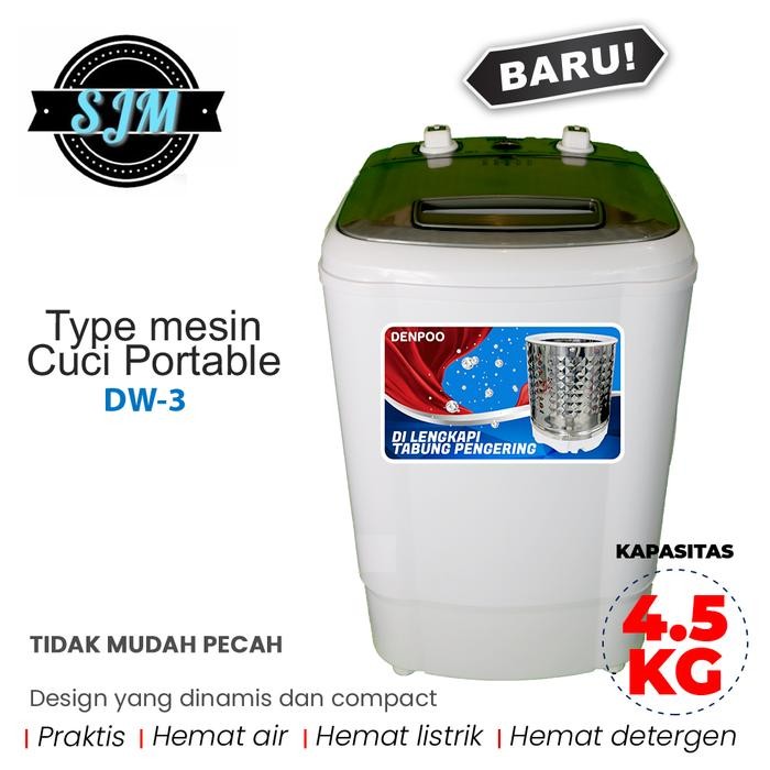 MESIN CUCI MINI PORTABLE DENPOO DW 3