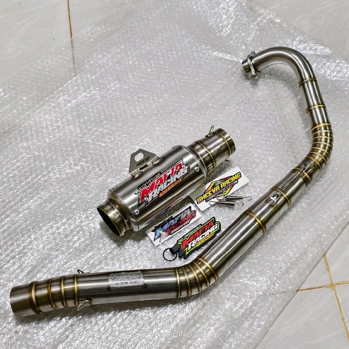 Knalpot Racing Mafia Roadrace Fu Karbu Fu 150 Fullset Slincer Model Mp5 Header Roadrace Khusus Ub