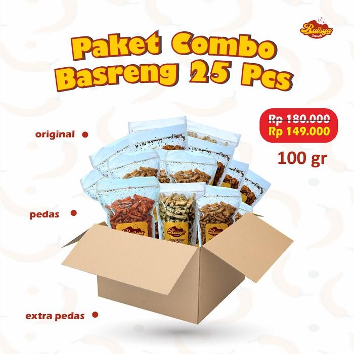 

PAKET COMBO BASRENG DAUN JERUK MIX RASA 100GR SNACK FOOD