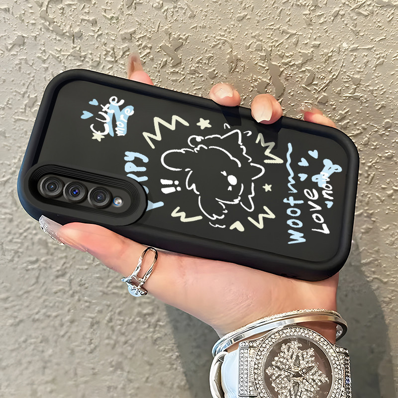 Casing Hp Samsung Galaxy A50 A50s A30s Case Casing menggambar kucing pola HP Kasing Silikon Softcase