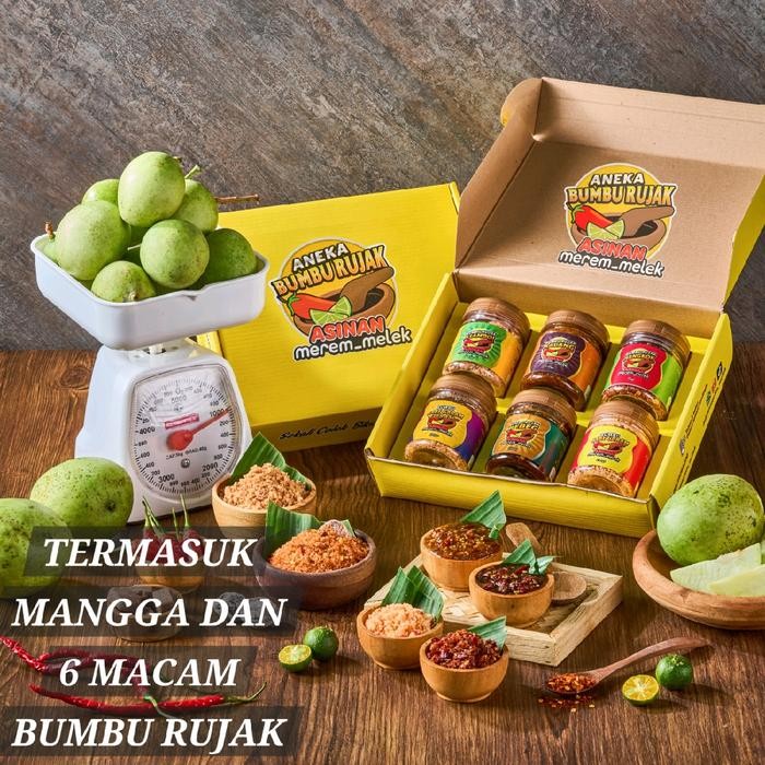 

TERMURAH Mangga Muda 1 KILO + Aneka Bumbu Rujak Lengkap ( isi 6 toples ) READY STOCK