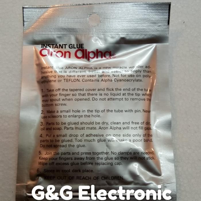 

INSTANT GLUE ARON ALPHA / LEM ARON ALPHA 2 GRAM