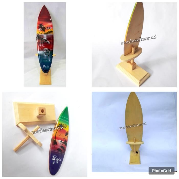 Hiasan meja pajangan miniatur papan surfing bali 40cm