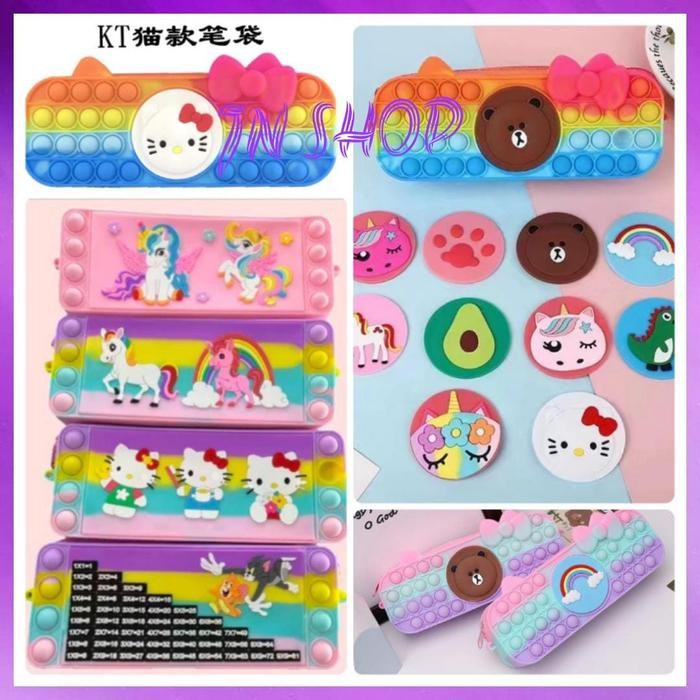 KOTAK PENSIL POP IT KOTAK PENSIL KARAKTER TAS POP IT ANAK POP IT MAINAN ANAK POP IT KOTAK PENSIL POP