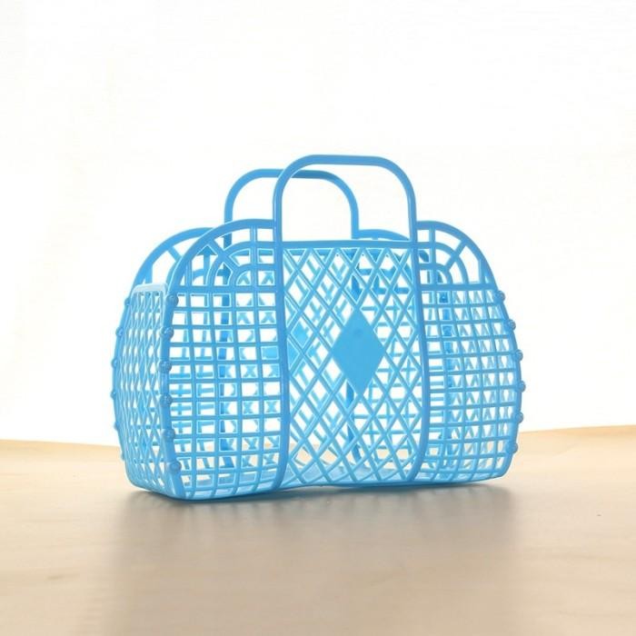 TAS KERANJANG HAMPERS TAS JIINJING PLASTIK HOLLOW JELLY KADO SORVENIR