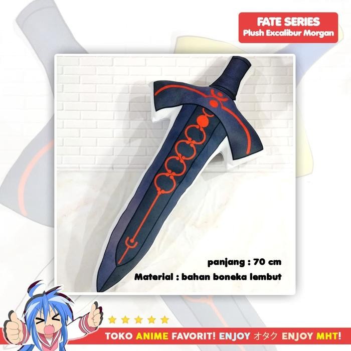 Bisa Termin Bantal Anime Plushie Pedang Fate Excalibur Black Morgan Sword