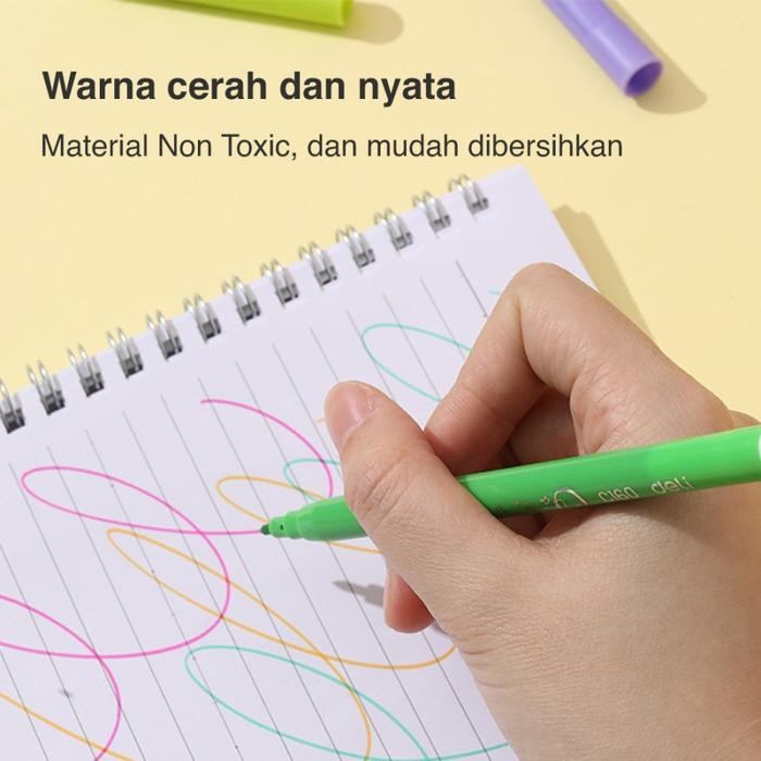 

Spidol Deli Felt Pen 24 Warna Non-Toxic [ Edisi Agnez Mo ] - Cc160-24