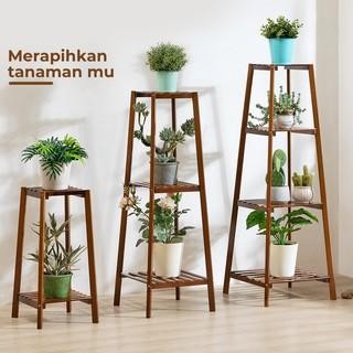 Muzy Rak Tanaman Bunga 4 Susun Sekulen Kayu Mudah Bongkar Pasang Tempat Bunga Rak Kaktus HRK201