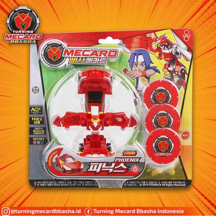 Turning Mecard Bbasha 024 Legend Mecanimal Phoenix Mainan Robot Mobil