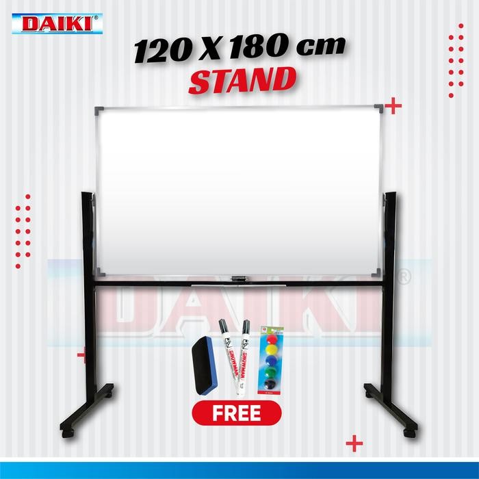 

Papan Tulis Putih Double Face Stand Uk 120X180 Cm