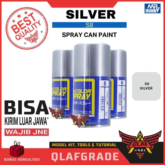 

Mr Color Spray SILVER S8 / cat gundam model kit spray can