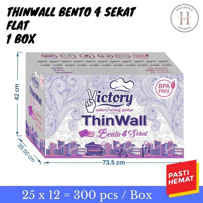 

Thinwall Bento 4 Sekat Flat Victory ( 1 DUS )